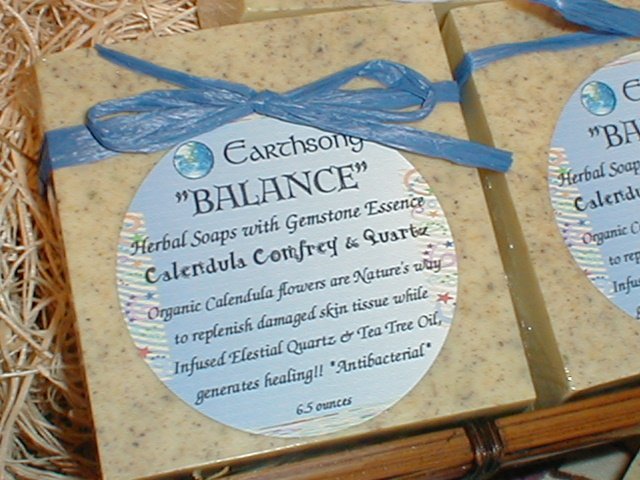 BALANCE Non Scented Calendula Comfrey Quartz Healing Big Bar Soap