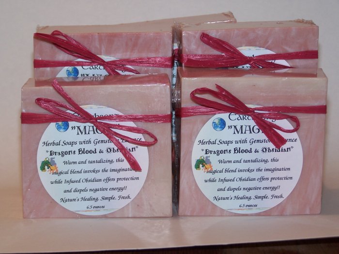 MAGICK Dragons Blood Obsidian Big Bar Earthsong Soap