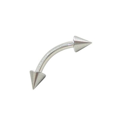 Surgical Steel Curved Barbell With Cone
