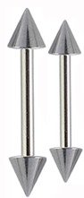 Surgical Steel Tounge barbell with Cone