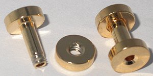 Surgical Steel Gold Anodized Ear Flesh Tunnel