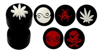 Fake Ear Plug with Emboss Logos