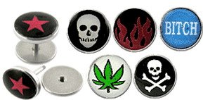 Steel Ear Plug with different logo