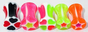 UV Acrylic Checker Ear Plug