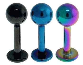 Sugical steel Labret Anodised with Ball
