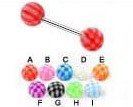 Steel Tounge Barbell with UV Ball