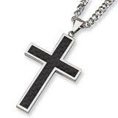 Surgical Steel Balck Colour Cross Pendant