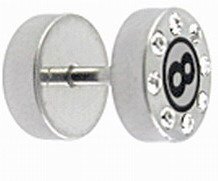 Surgical Steel Jeweled Ear 8 Logo Design
