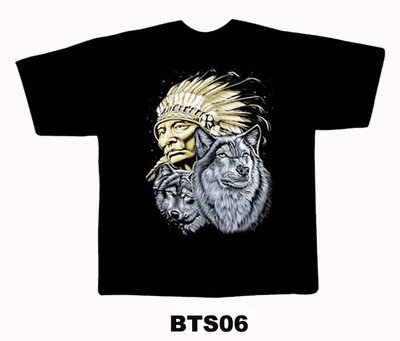 Black colour T-Shirt with Fabric Eagle