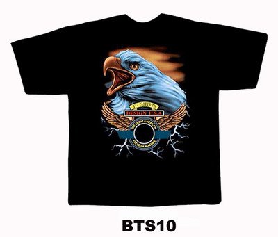 Black colour T-Shirt with Fabric printing Design