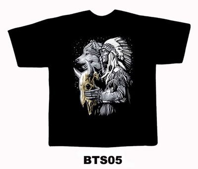 Black colour T-Shirt with Fabric printing Design