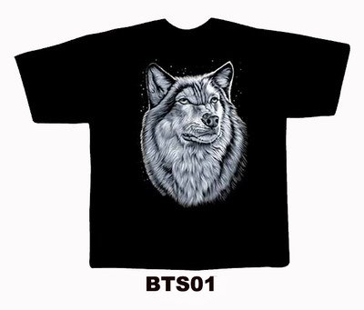 Black colour T-Shirt with Fabric printing Design