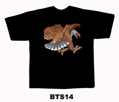 Black colour T-Shirt with Fabric printing Eagle Design