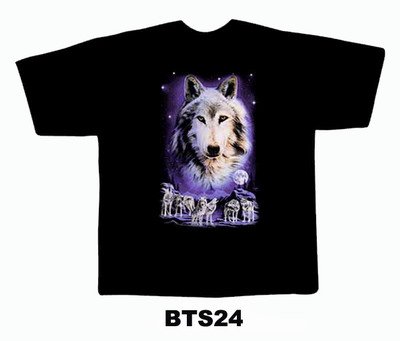 Black colour T-Shirt with Fabric printing Lion Design