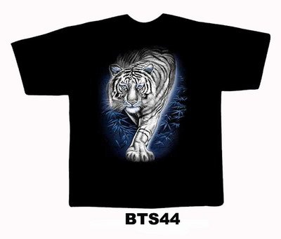 Black colour T-Shirt with Fabric printing Tiger Design
