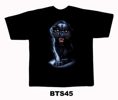 Black colour T-Shirt with Fabric printing Tiger Design