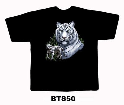 Black colour T-Shirt with Fabric printing Tiger Design