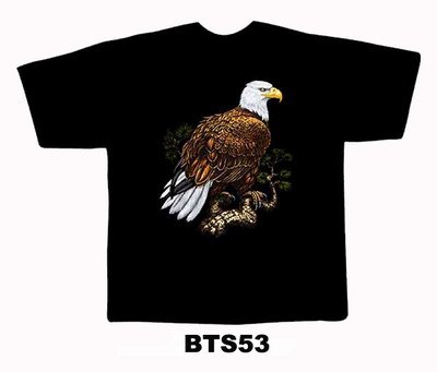 Black colour T-Shirt with Fabric printing Eagle Design