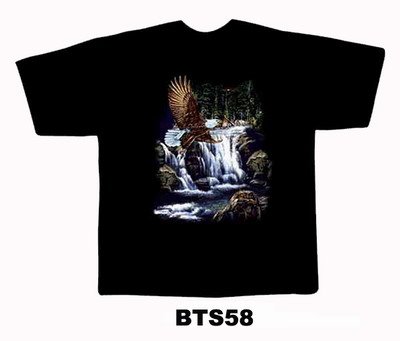 Black colour T-Shirt with Fabric printing Design