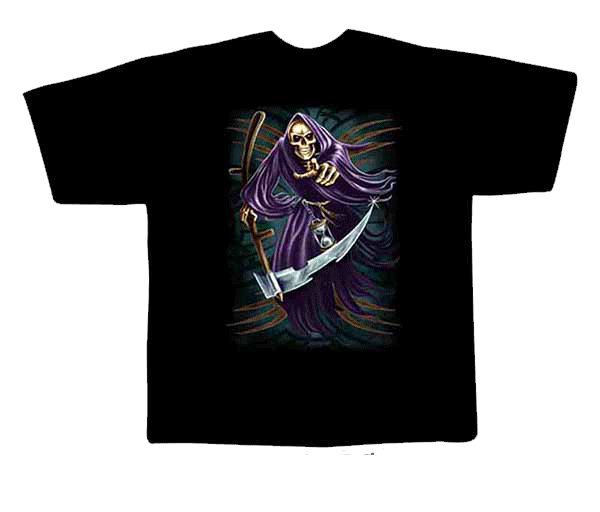 Black colour T-Shirt with Fabric printing Skull Design
