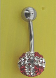 Swarovski,preciosa Crystal stone Belly Ring