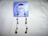 Genuine Crystal Earrings Black Long
