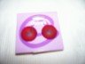 Red Round Earrings