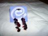 Red and Black dangle earrings