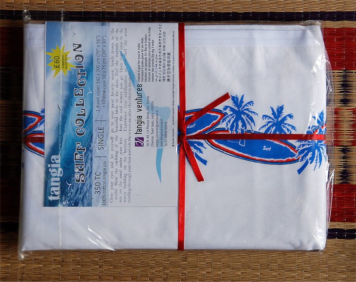 NEW luxury single / twin duvet cover set & PC 350 TC SURF Collection. FREE S & H WORLDWIDE