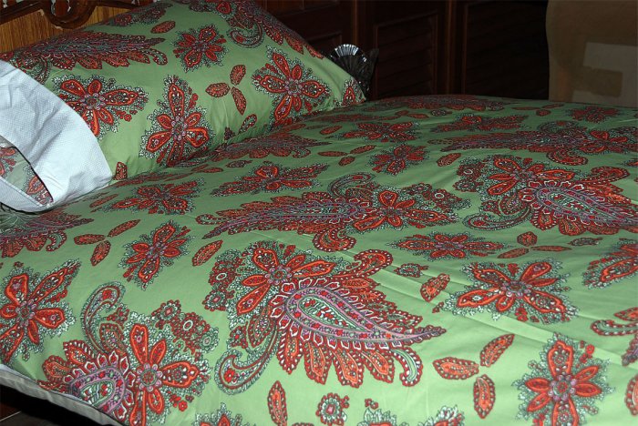NEW luxury single / twin duvet cover set & PC 350 TC Vana Paisley. FREE S & H WORLDWIDE