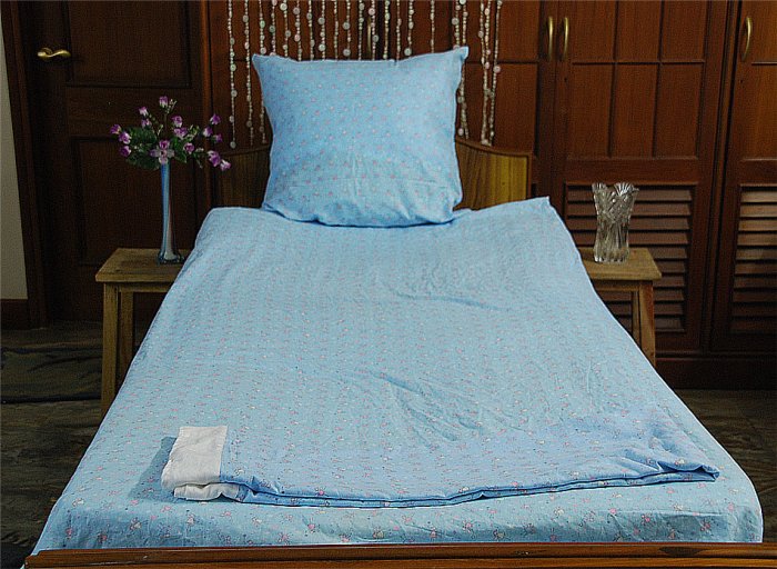 New Luxury single / twin cotton flannelle sheet set with pillowcase 300 gsm. Angeliq planes blue