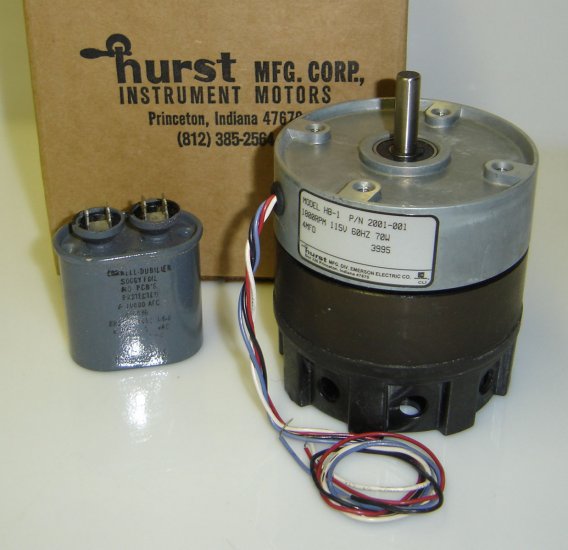 200-300738-001A HB-1 Hurst/Emerson Motor 1800rpm/115V/60Hz/70W w/Capacitor