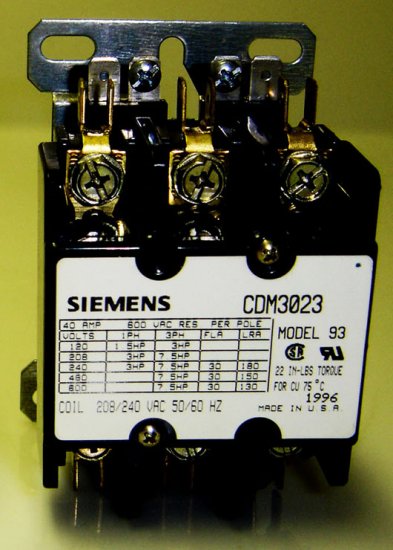 CDM3023 Siemens Model 93 Contactor DP 30A (Industrial)/40A (Residentiao)