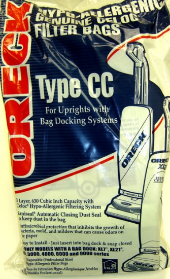 Oreck Hypo-Allergenic Genuine Celoc Vacuum Bags - 8/Pkg