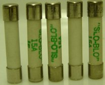 15 Amp Slo-Blo Ceramic Fuse - 5 Pieces