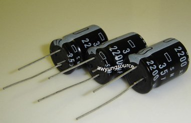 2200uF-35V Teapo Aluminum Electrolytic Capacitor - 3 Pieces