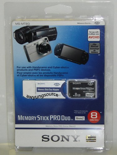 Pro Duo 8GB Sony Original Stick Mark 2 Memory Card - Genuine