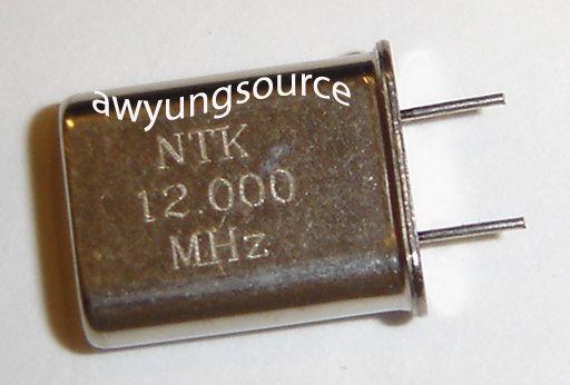 12.000MHz CRYSTAL NTK RADIAL LEAD - HC4-9U BRAND NEW!