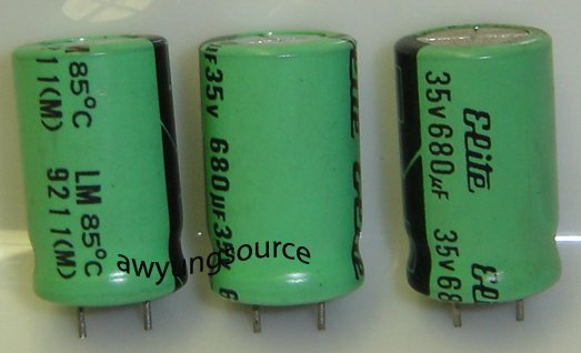 680uF-35V ELITE LM SNAP ELECTROLYTIC CAPACITORS 3 PCS!