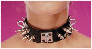 Leather Choker with Spikes - Item B18