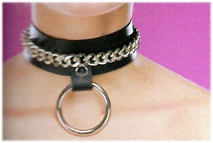 Leather "Single Ring" Choker - Item B19