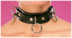 Leather "3 Ring" Choker - Item B48