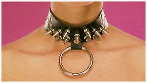Wide Leather Stud Choker - Item B50