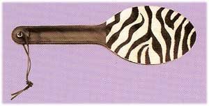 Zebra Leather Paddle - Item Z71