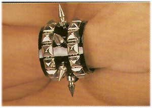 Patent Leather Large Spike Pyramid Band - Item PL62