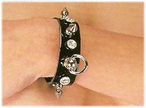 Patent Leather Swarovski Wristband - Item PR02
