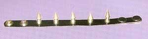 Patent Leather Large Spike Wristband - Item PL08