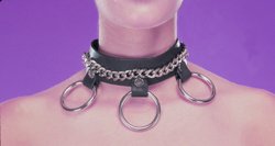 Leather and Chain Choker - Item 126