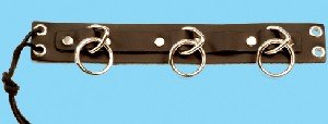 Leather Triple Ring Armband - Item B239