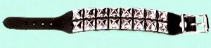 Two Row Pyramid Wristband - Item B334